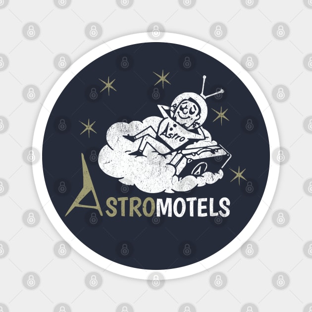 Vintage Hotel Matchbook Astro Motels 50s Retro Spaceman Magnet by Yesteeyear